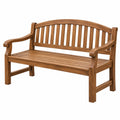 Gartenbank 120 x 65 x 90 cm aus Holz in Braun mit Armlehnen